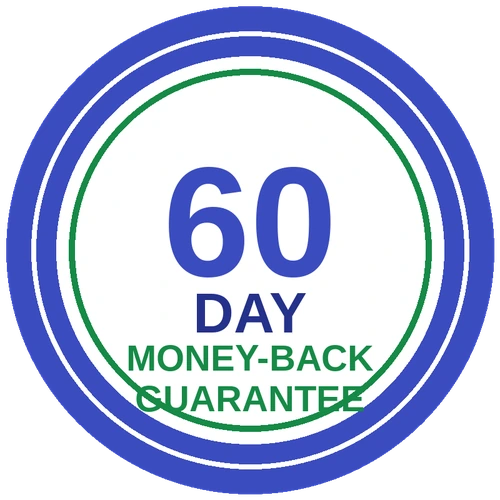 60-day money-back guarantee seal